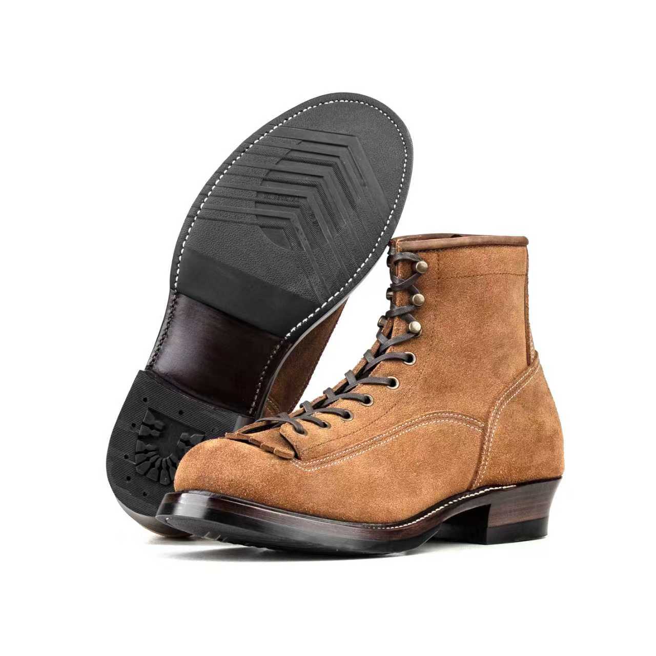 Monkey Boot M01 - luosjiet®boots MTO -  Tan Oiled Nubuck Reverse(German)