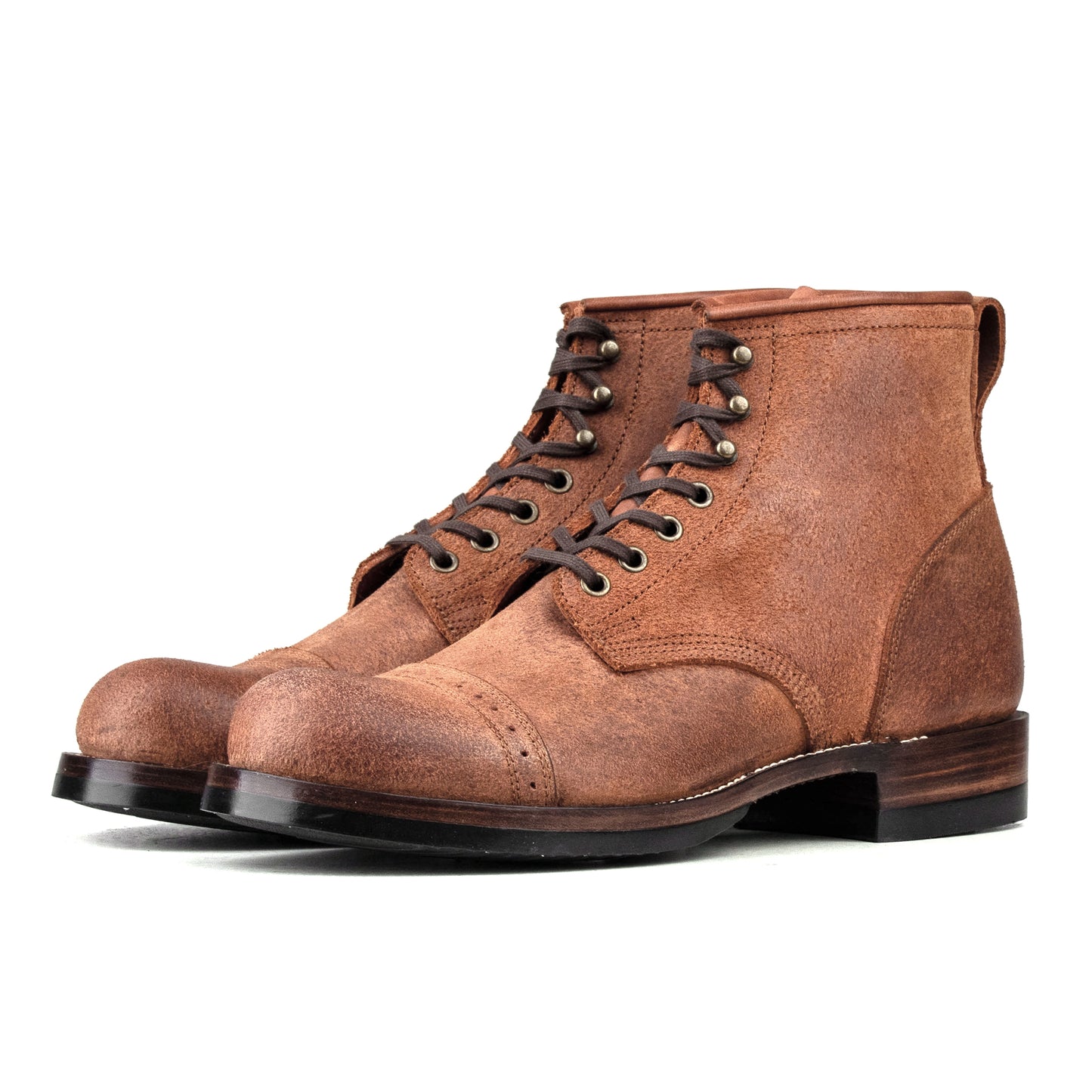 Munson Paratroop Boots P02 - luosjiet®boots MTO - Tan Latigo Grain Cowhide Reverse