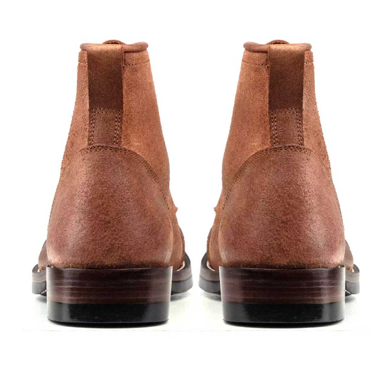 Munson Paratroop Boots P02 - luosjiet®boots MTO - Tan Latigo Grain Cowhide Reverse