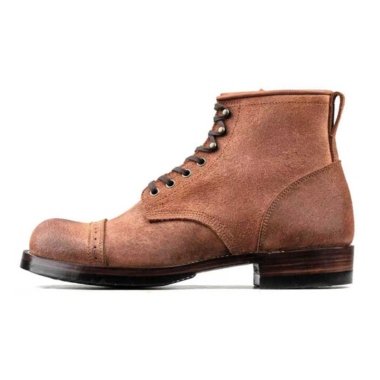 Munson Paratroop Boots P02 - luosjiet®boots MTO - Tan Latigo Grain Cowhide Reverse