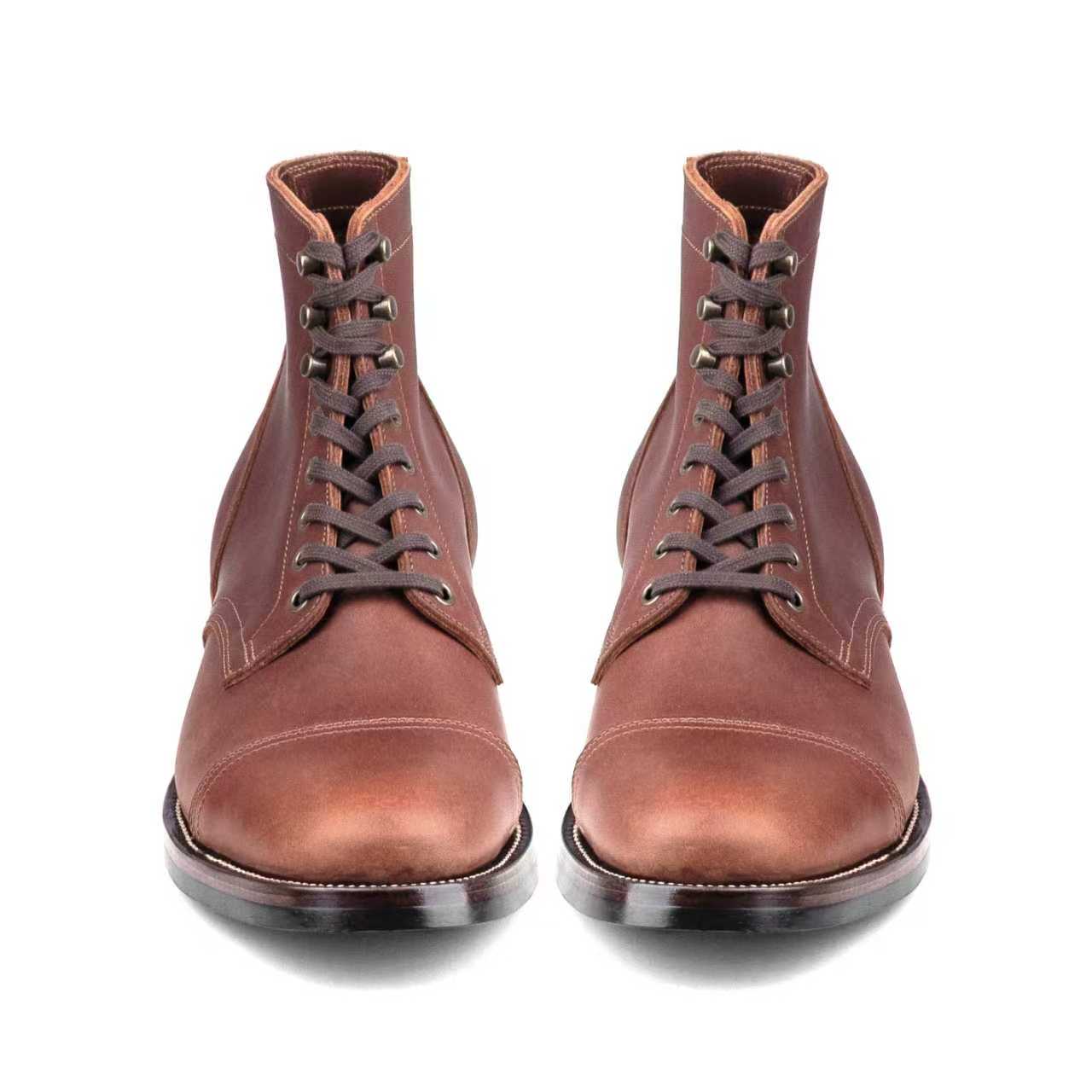 CapToe Service Boot -luosjiet®boots - Brown Full Grain oiled Cowhide