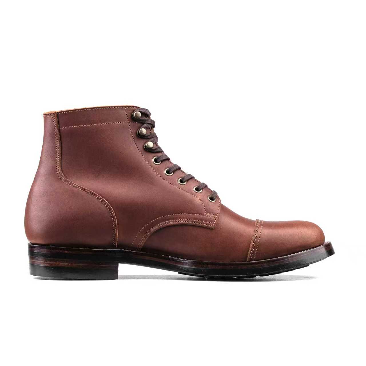 CapToe Service Boot -luosjiet®boots - Brown Full Grain oiled Cowhide