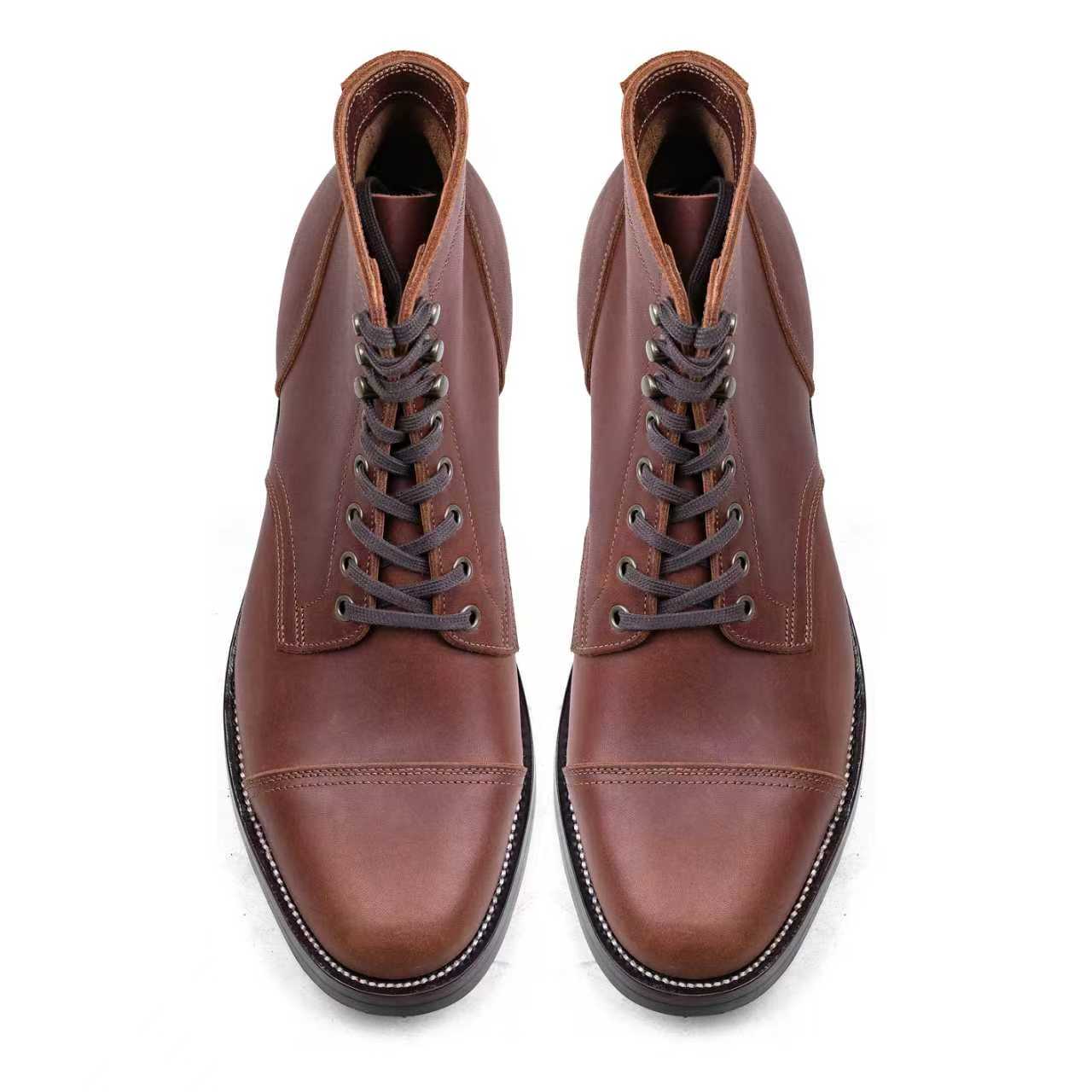 CapToe Service Boot -luosjiet®boots - Brown Full Grain oiled Cowhide
