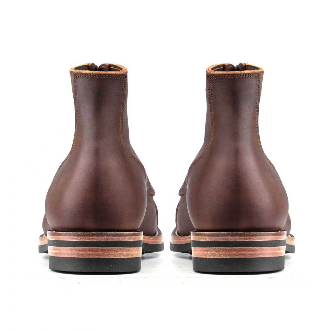 CapToe Service Boot -luosjiet®boots - Red Brown Crazy Horse Cowhide