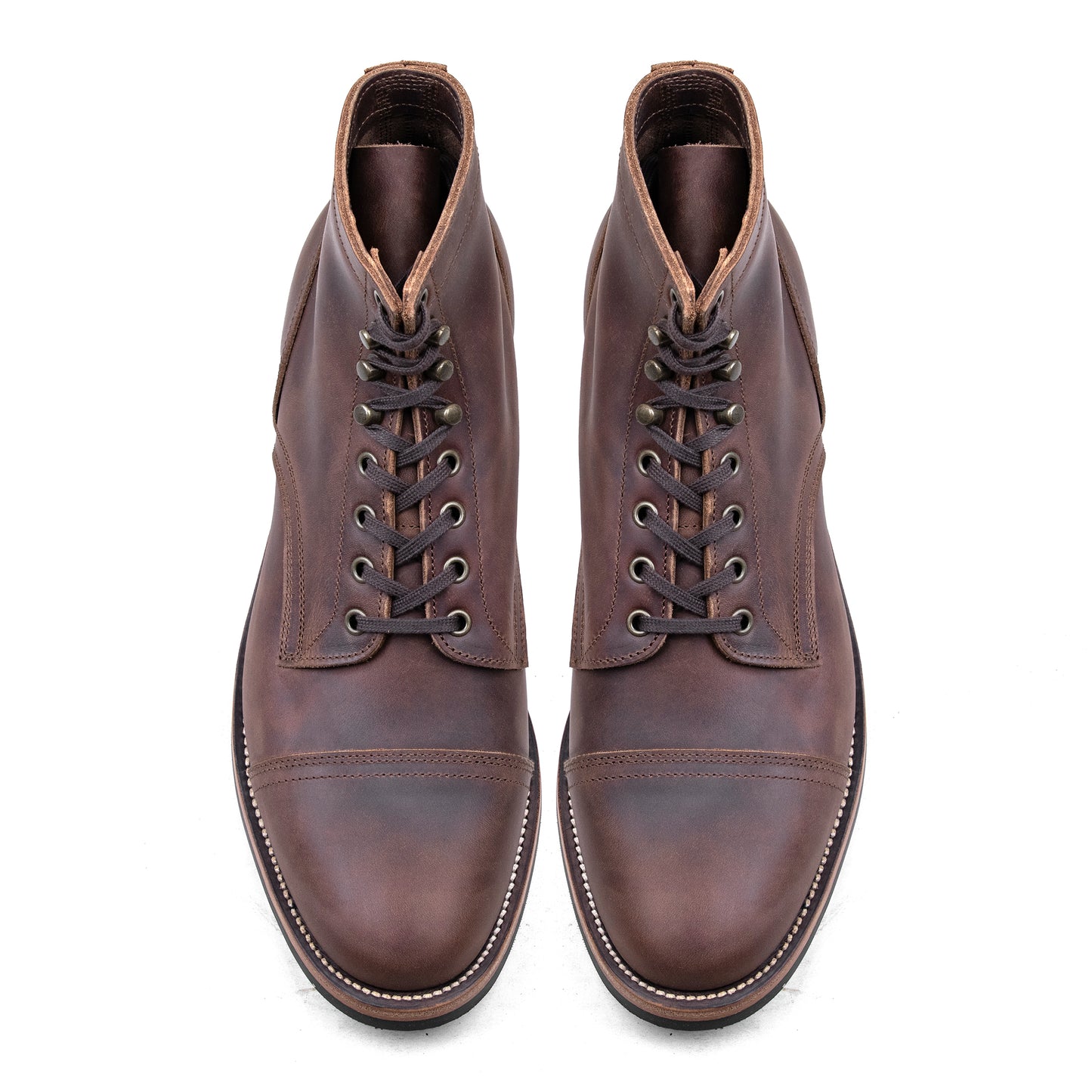 Almond CapToe Logging Boot -luosjiet®boots - Natural Oil-grained Cowhide