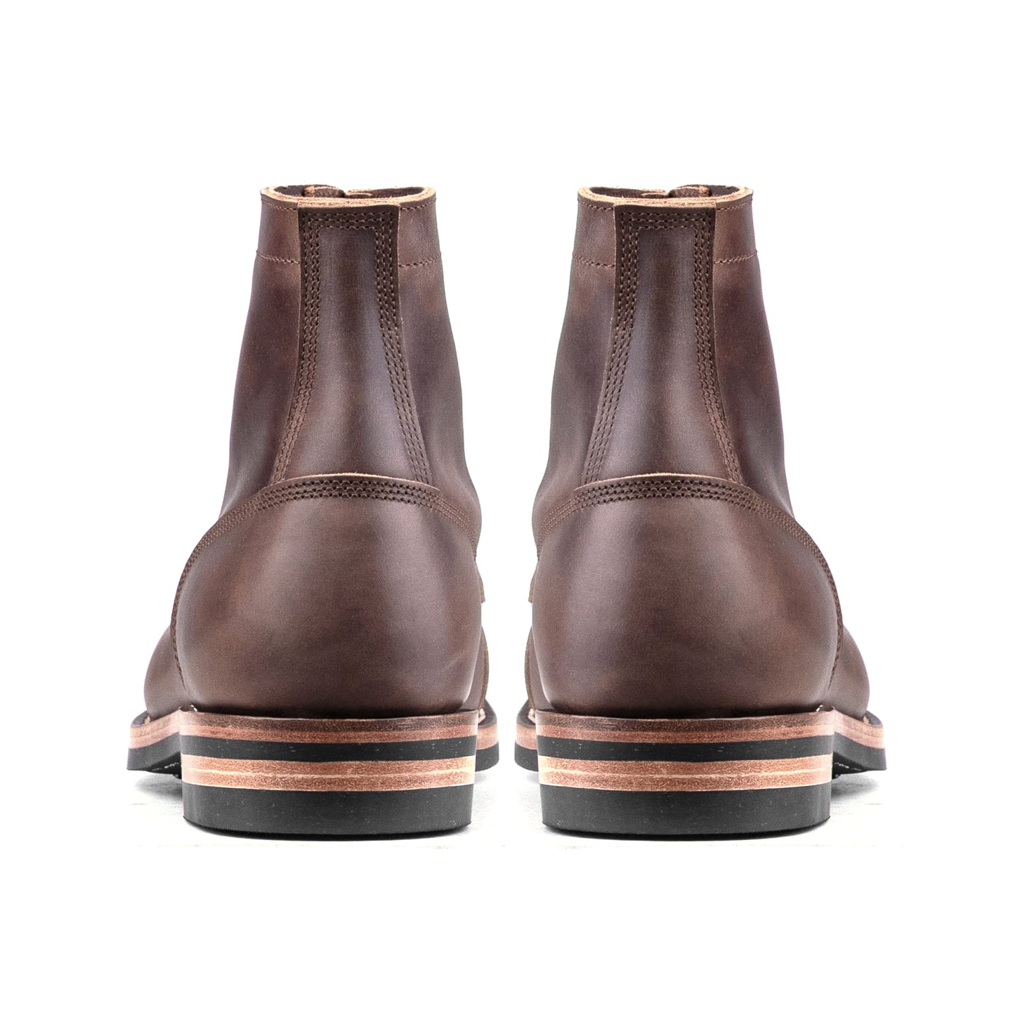 Almond CapToe Logging Boot -luosjiet®boots - Natural Oil-grained Cowhide