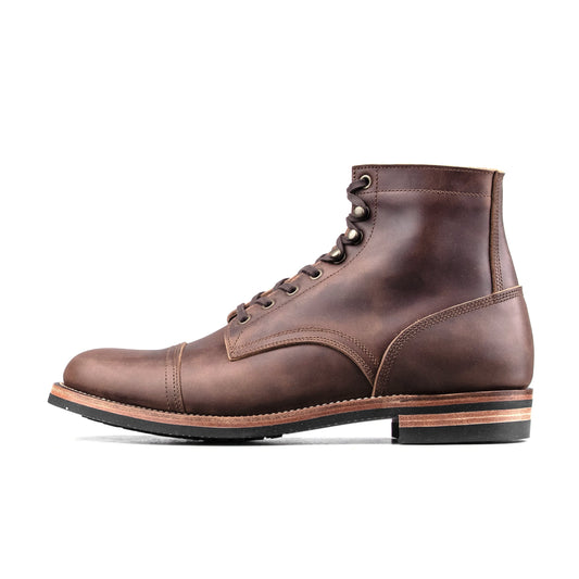 Almond CapToe Logging Boot -luosjiet®boots - Natural Oil-grained Cowhide