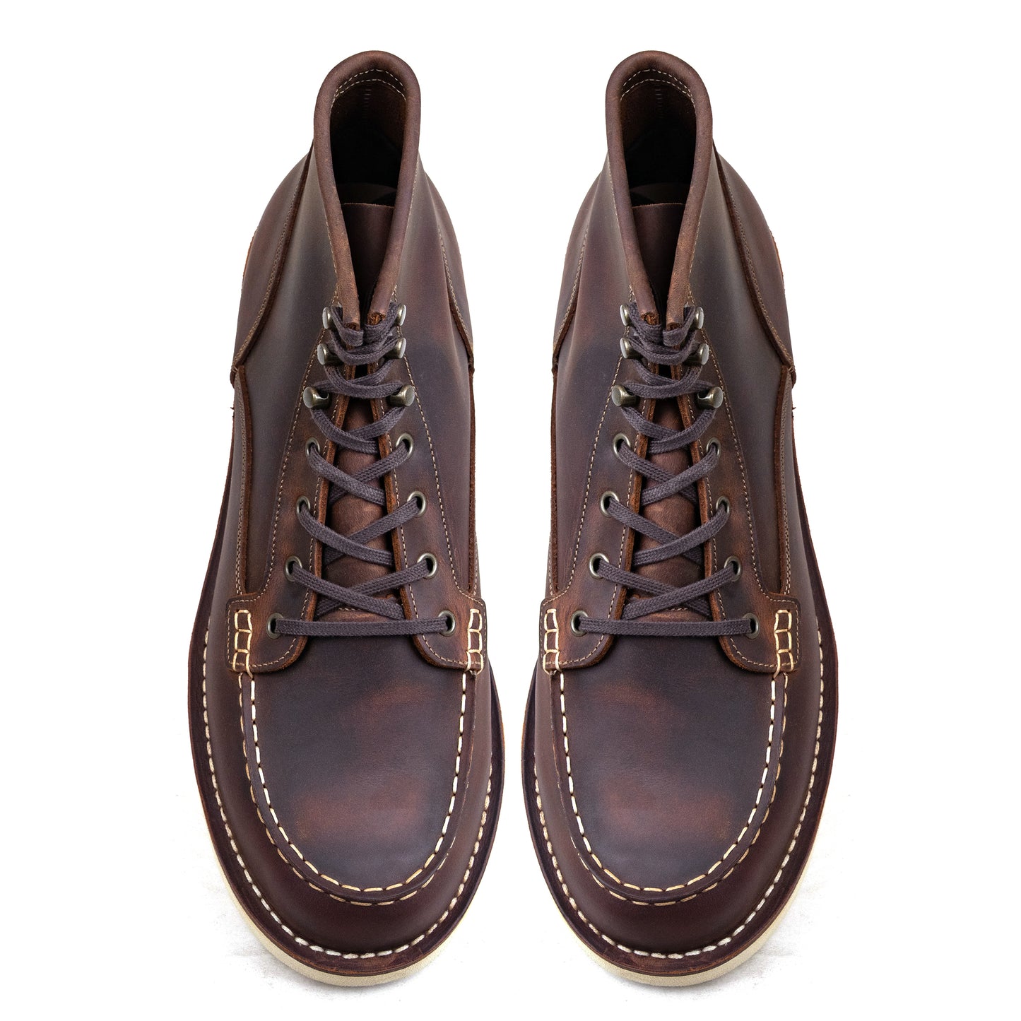 Akita Dog MocToe Boot -luosjiet®boots - Crazy Horse Red Brown