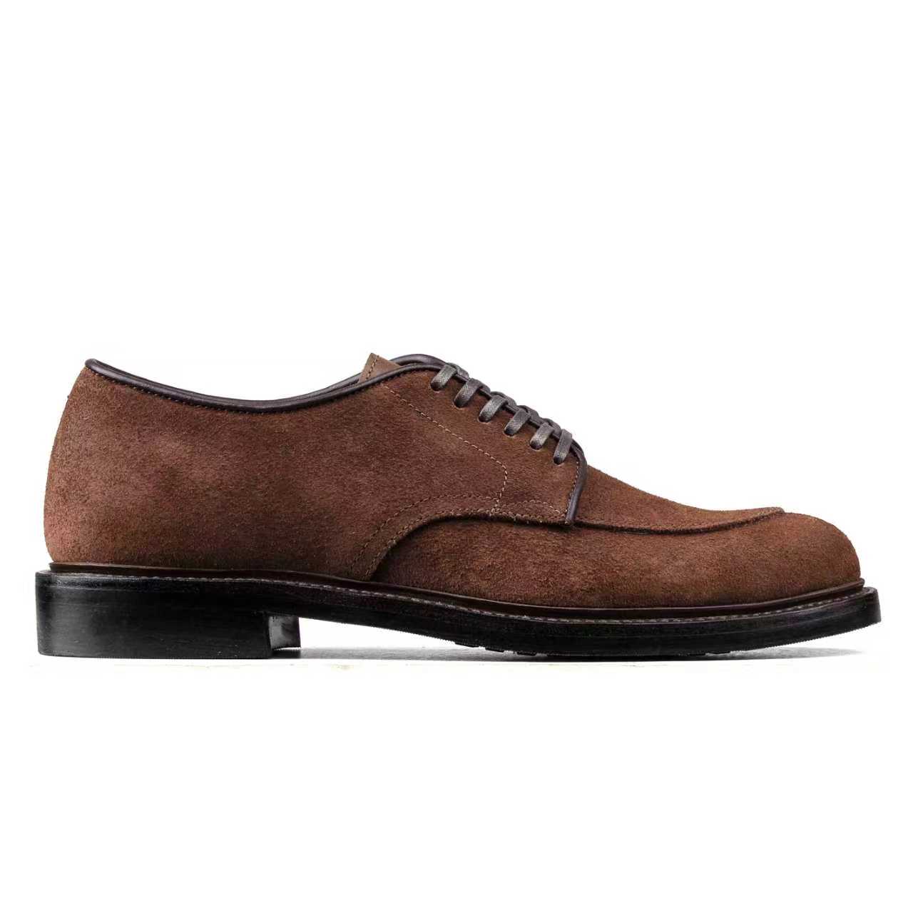 Classic V-Tip Shoe - luosjiet®shoes - Brown Oiled Cowhide Reverse