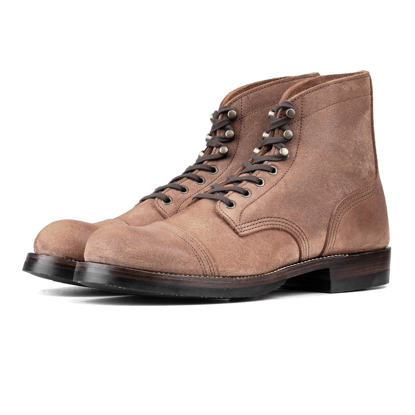 Munson Paratroop Boots P01 - luosjiet®boots MTO -  Tan Latigo Grain Cowhide Reverse