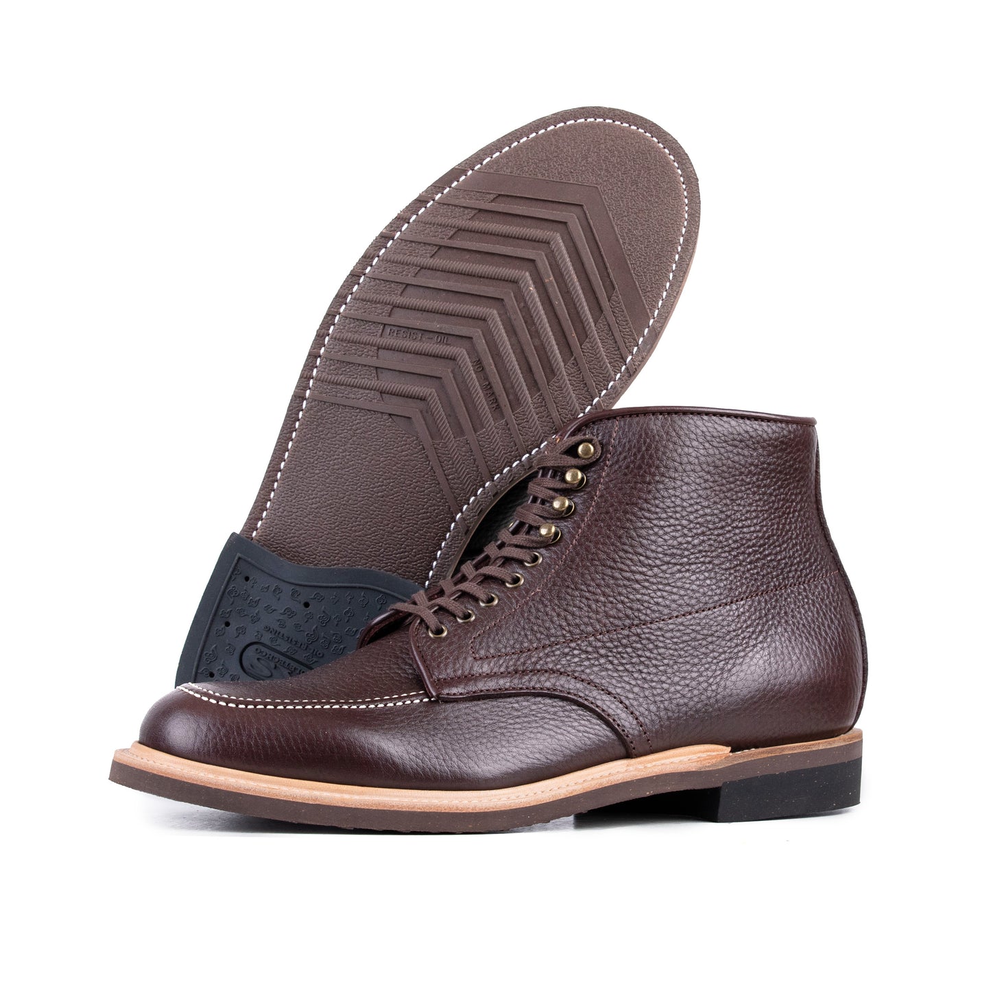 Indiana Jones MocToe Boot - luosjiet®boots - Brown Lychee pattern Cowhide