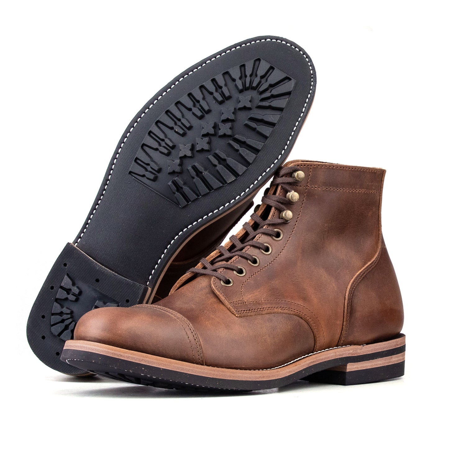 CapToe Service Boot -luosjiet®boots - Natural Oil-grained Cowhide