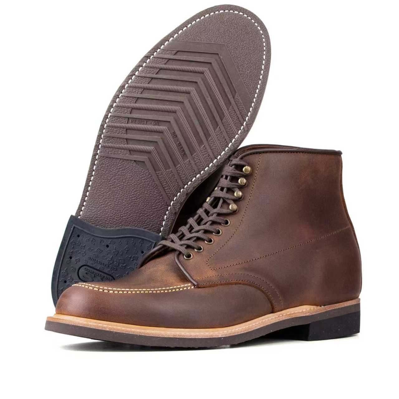 Indiana Moctoe Boot  - luosjiet®boots - Red Brown Crazy Horse Cowhide