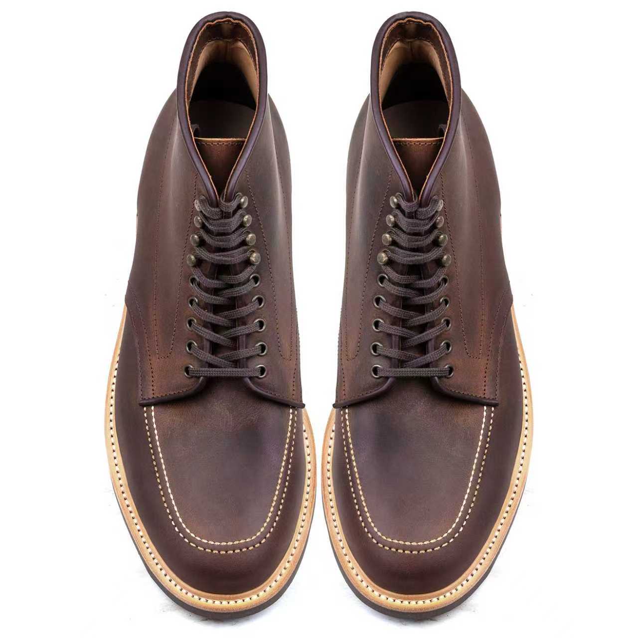 Indiana Moctoe Boot  - luosjiet®boots - Red Brown Crazy Horse Cowhide