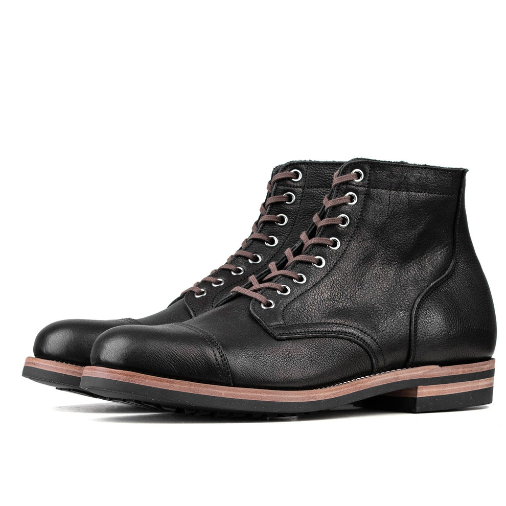 CapToe Service Boot -luosjiet®boots - Black Xizang Yak Leather ...