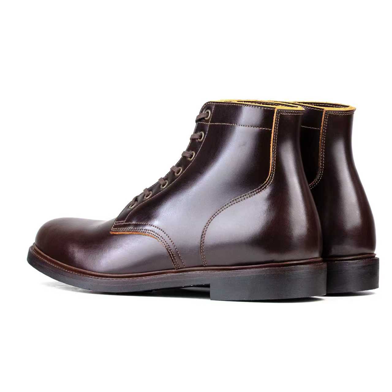 Plain Commander Boot - luosjiet®boots -  Dark Brown TeaCore Smooth Cowhide