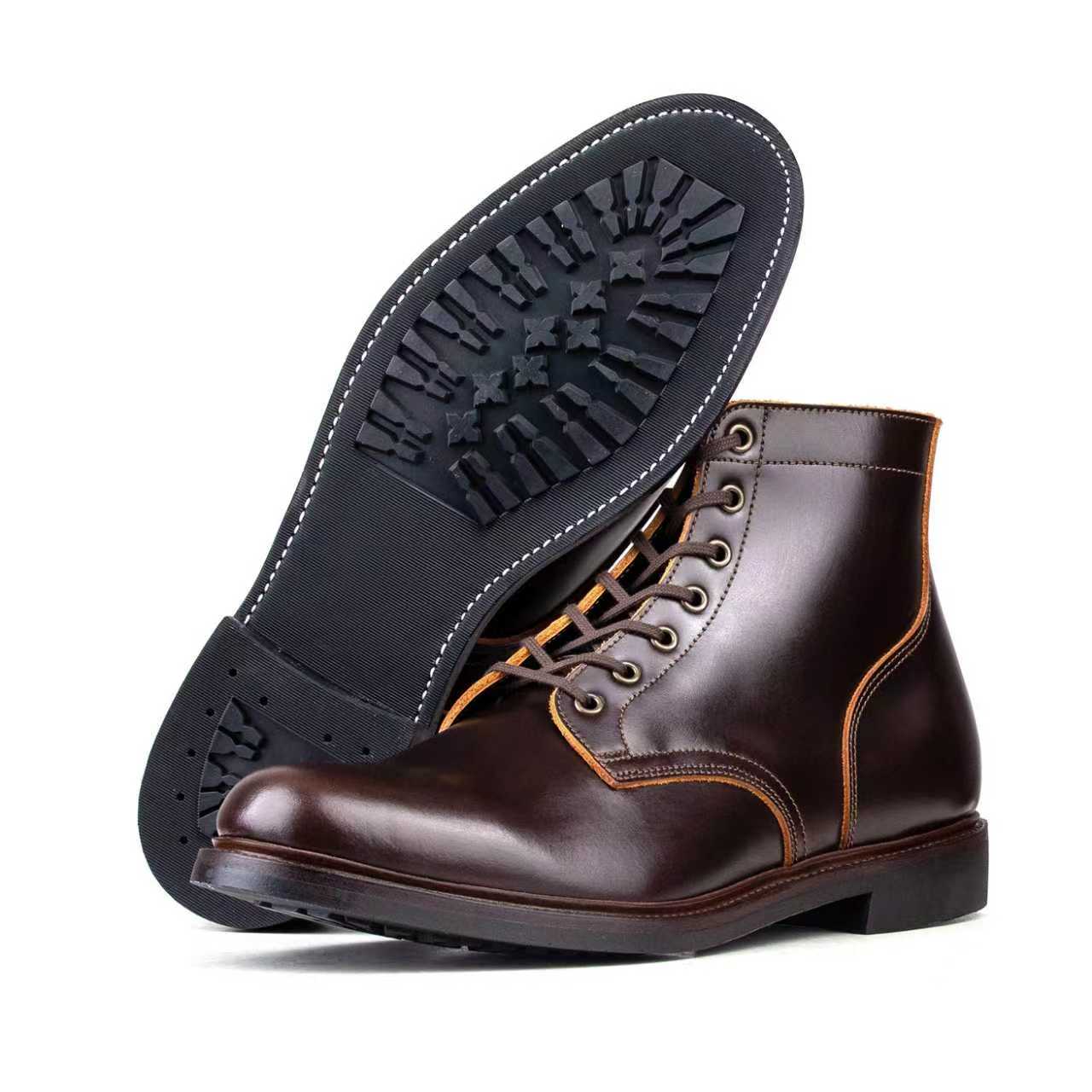 Plain Commander Boot - luosjiet®boots -  Dark Brown TeaCore Smooth Cowhide