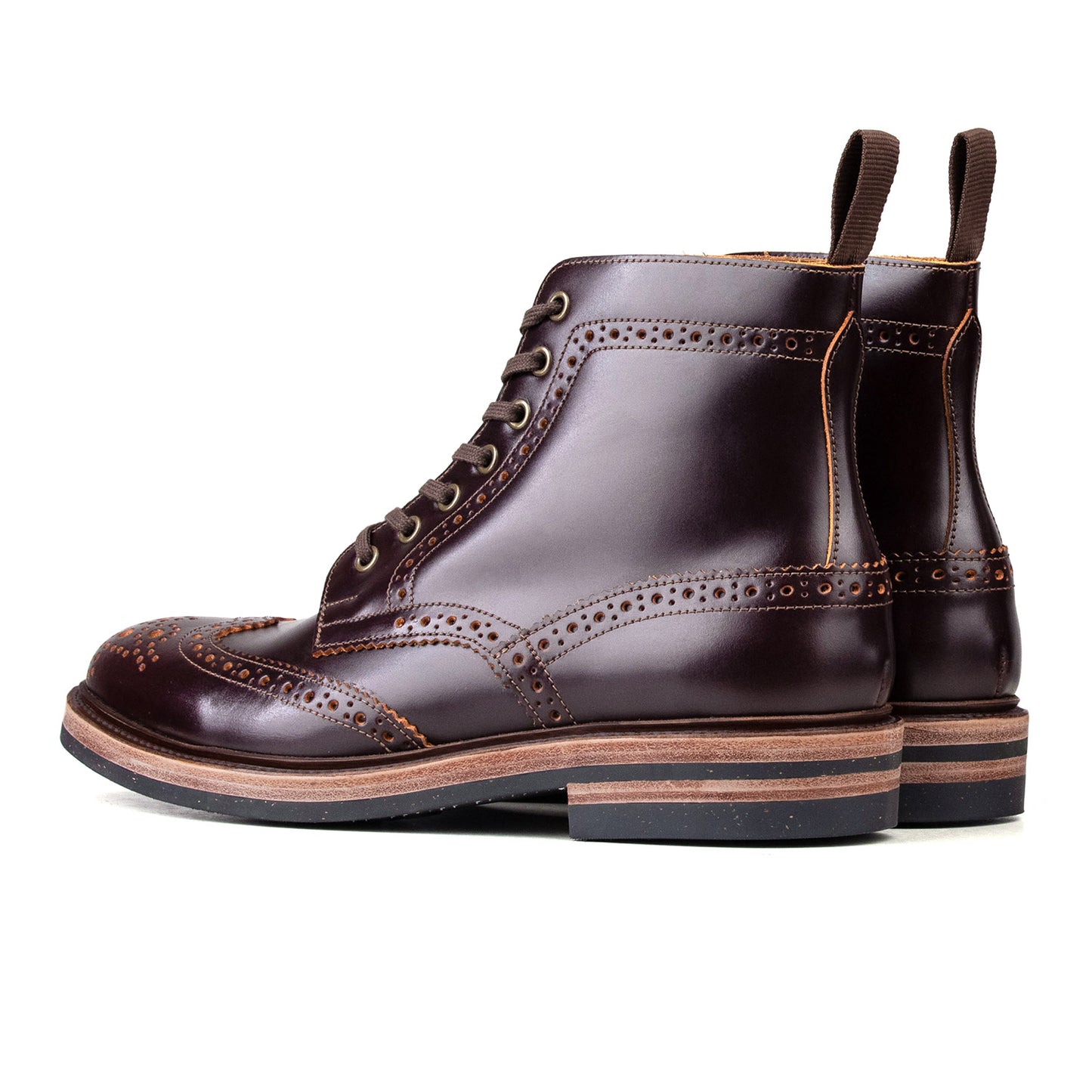 Rural Block Boot - luosjiet®boots -  Wine TeaCore Smooth Cowhide