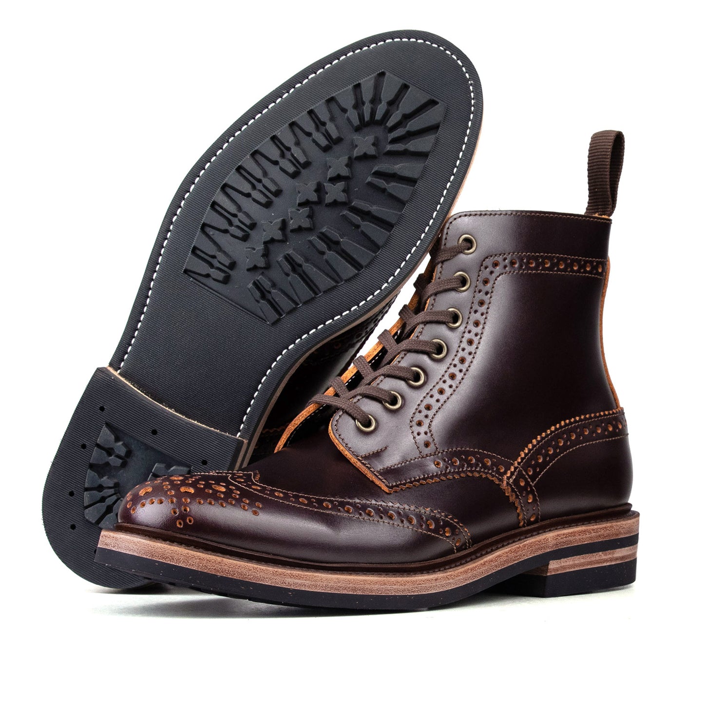 Rural Block Boot - luosjiet®boots -  Wine TeaCore Smooth Cowhide