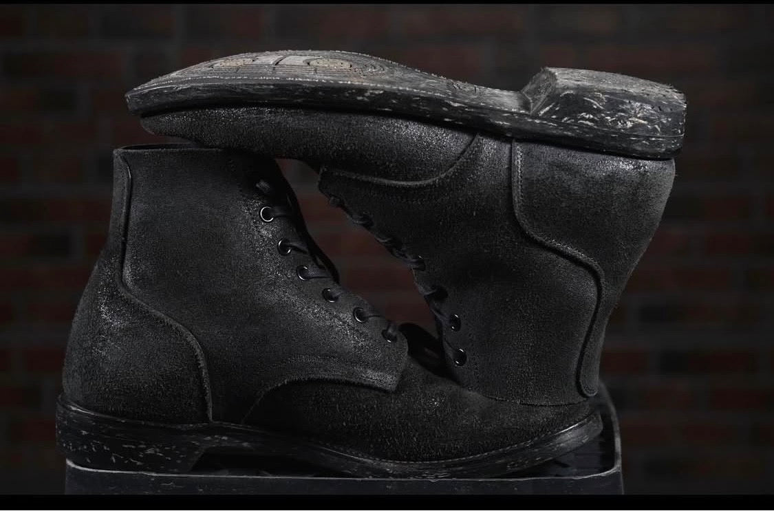 M1944 Boondoker Boot - luosjiet®boots MTO -  Black Hand-made waxing Nubuck Reverse
