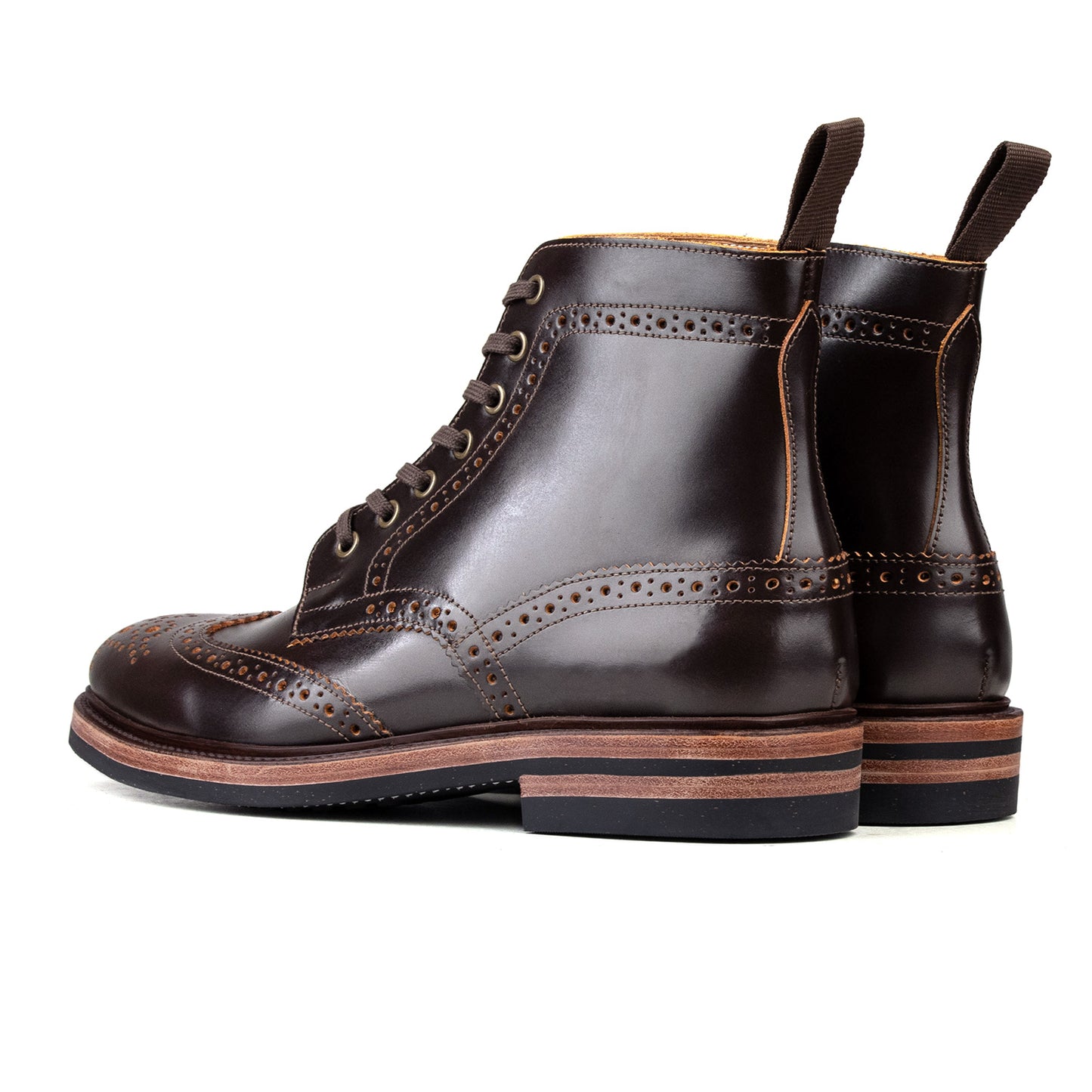 Rural Block Boot - luosjiet®boots -  Dark Brown TeaCore Smooth Cowhide