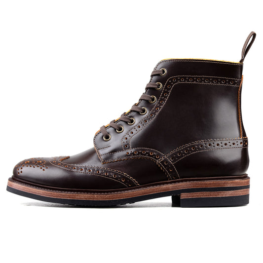 Rural Block Boot - luosjiet®boots -  Dark Brown TeaCore Smooth Cowhide