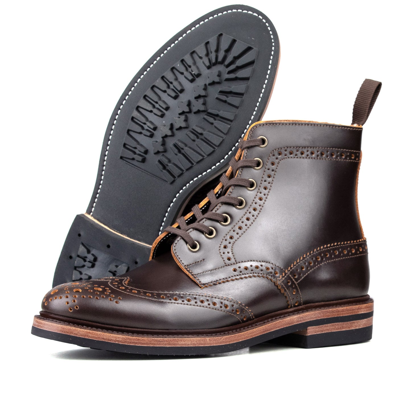 Rural Block Boot - luosjiet®boots -  Dark Brown TeaCore Smooth Cowhide