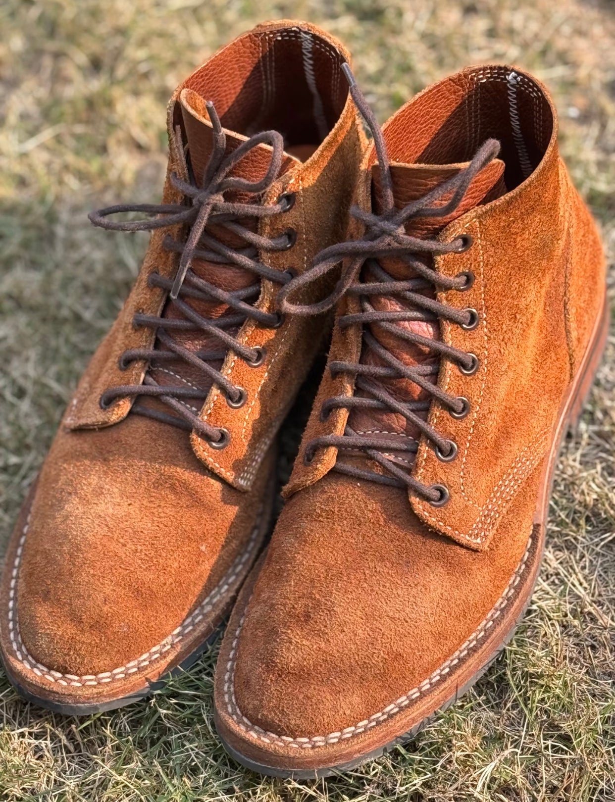 T.G.Escape Boondoker Boot - luosjiet®boots - Yellow Brown Oiled  Cowhide Reverse(Short Hair)