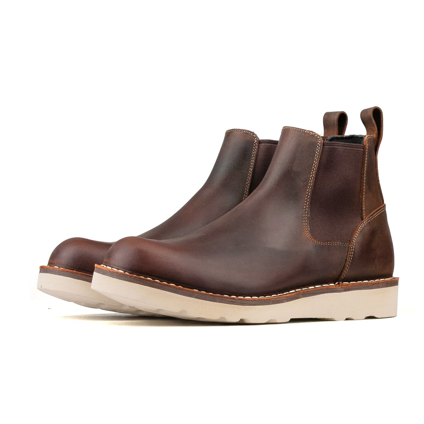 Akita Dog Chelsea Boot -luosjiet®boots - Crazy Horse Red Brown