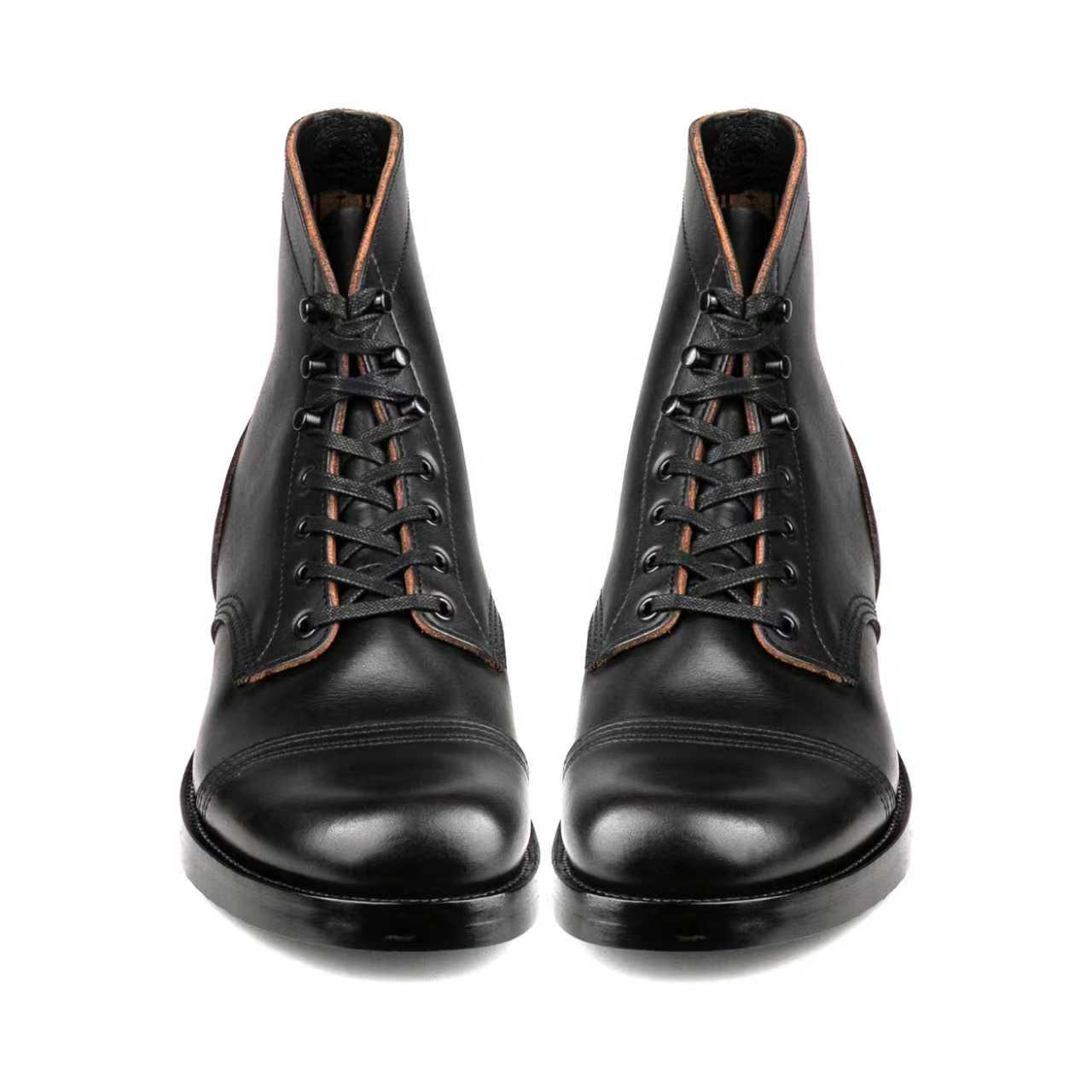 Munson Paratroop Boots P01 - luosjiet®boots MTO -  Black TeaCore (Hand Dyed) Oiled Nubuck