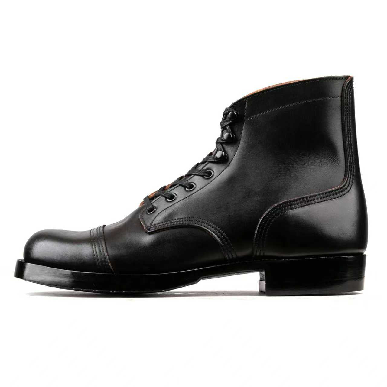 Munson Paratroop Boots P01 - luosjiet®boots MTO -  Black TeaCore (Hand Dyed) Oiled Nubuck