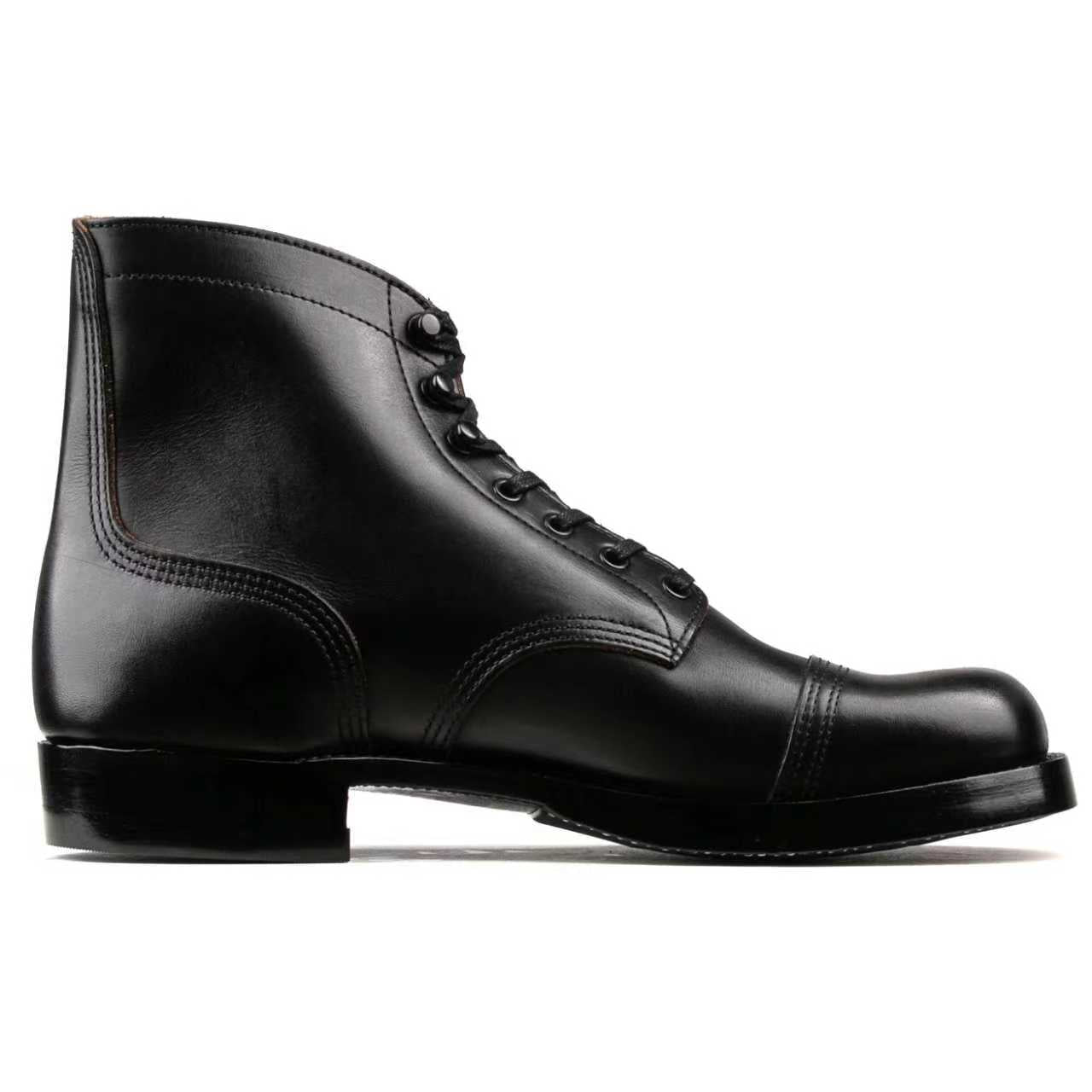 Munson Paratroop Boots P01 - luosjiet®boots MTO -  Black TeaCore (Hand Dyed) Oiled Nubuck