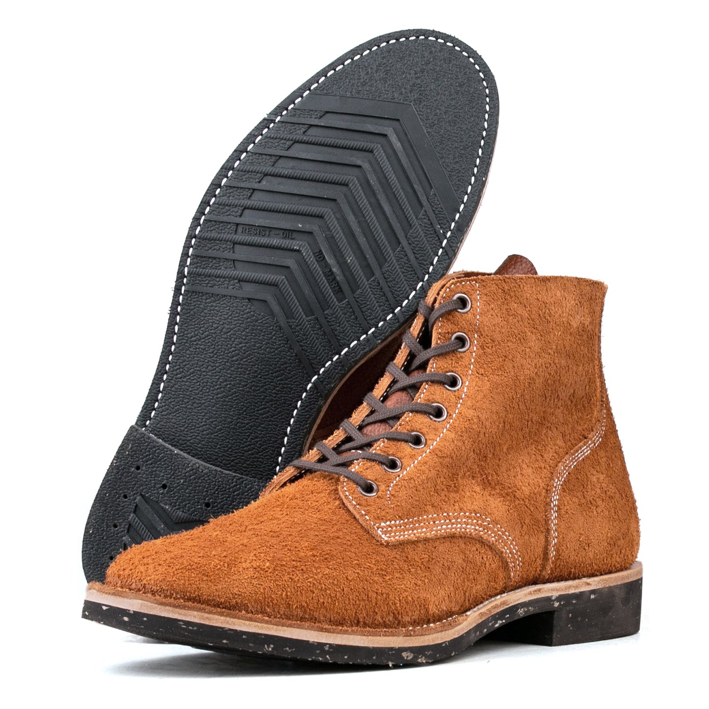 T.G.Escape Boondoker Boot - luosjiet®boots - Yellow Brown Oiled  Cowhide Reverse(Long hair)