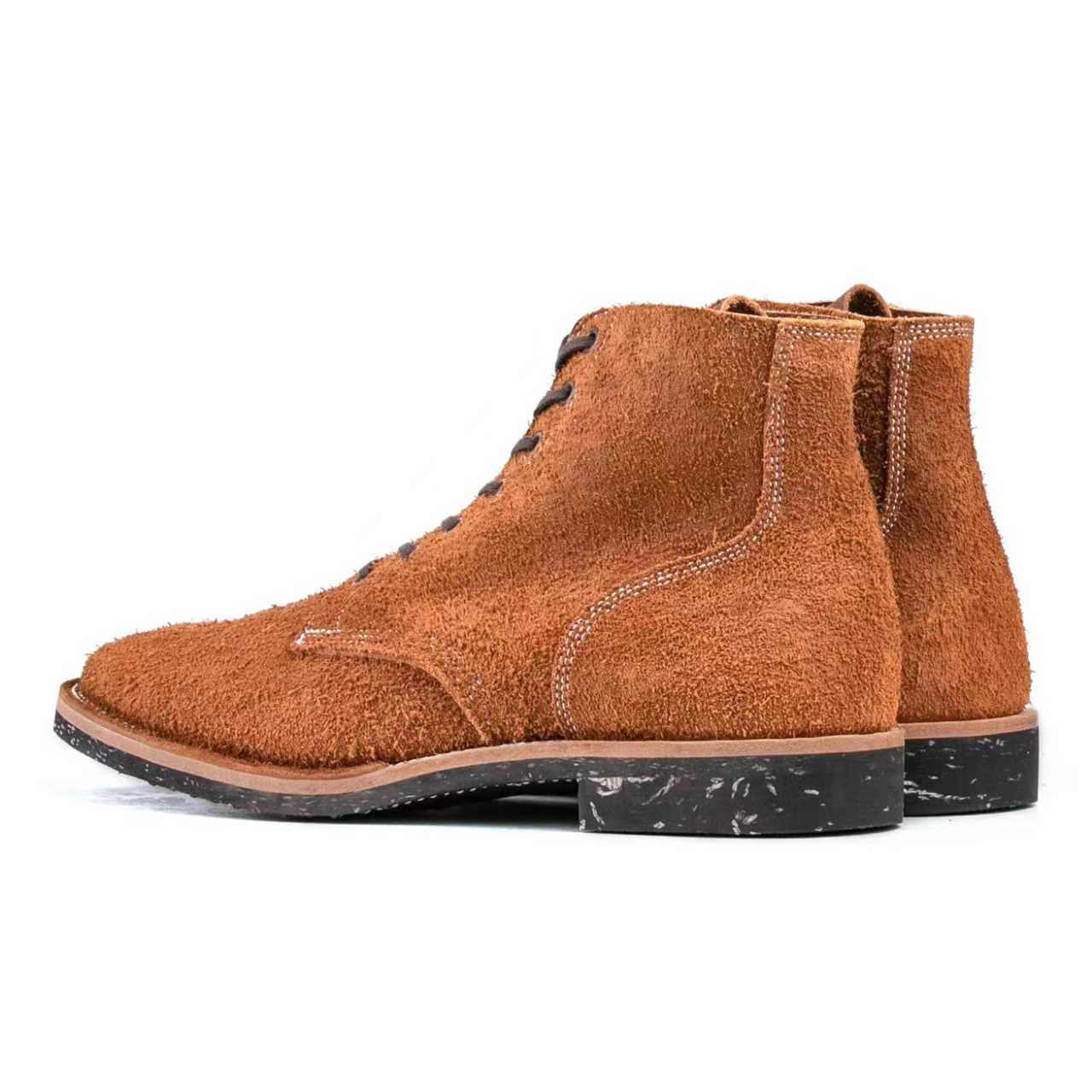 T.G.Escape Boondoker Boot - luosjiet®boots - Yellow Brown Oiled  Cowhide Reverse(Long hair)