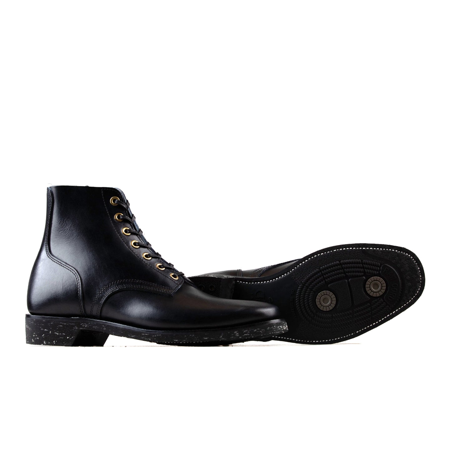 M1944 Boondoker Boot - luosjiet®boots -  Black Hand Dyed Oiled Nubuck+Brass Eyelets