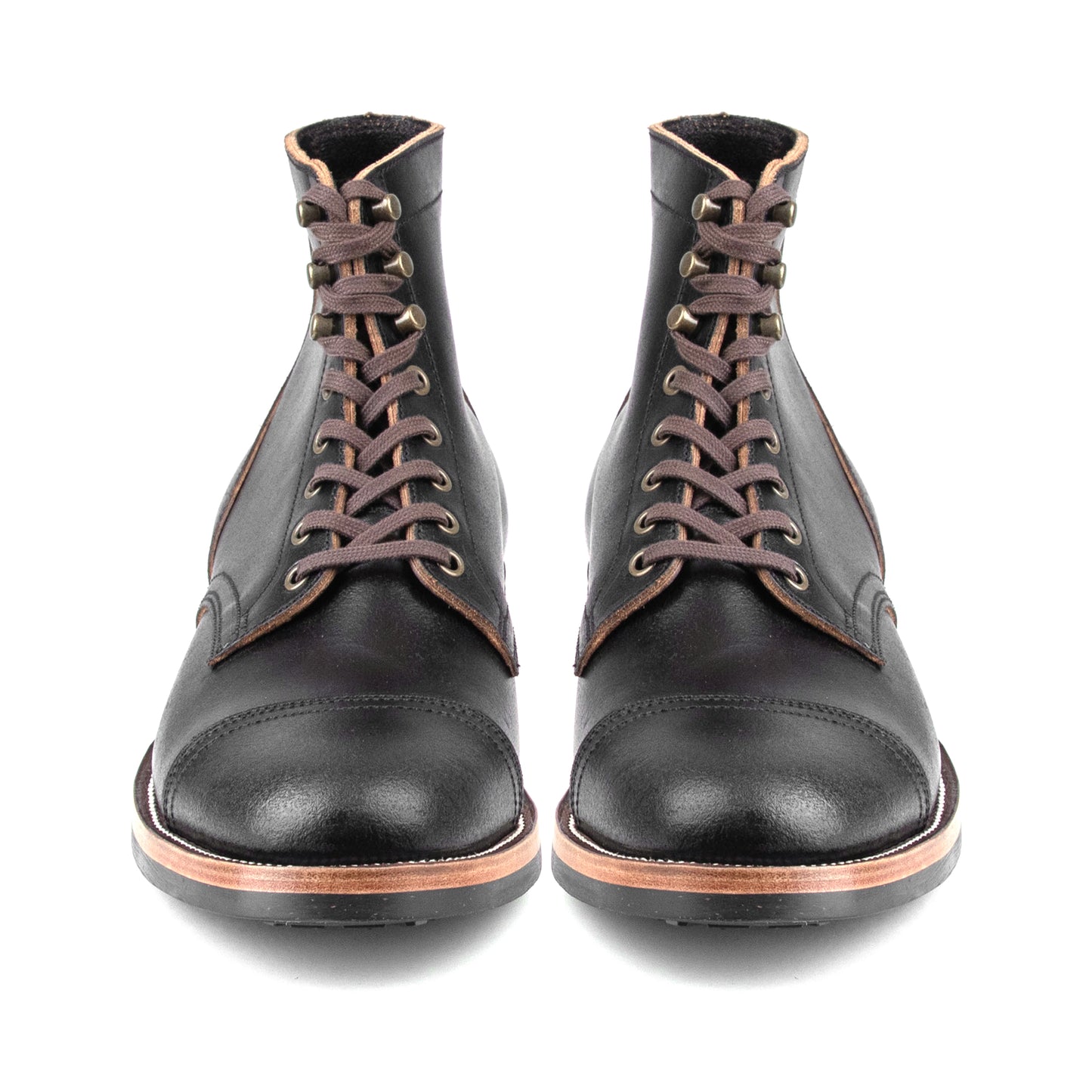 CapToe Service Boot -luosjiet®boots - Black Waxed Flesh