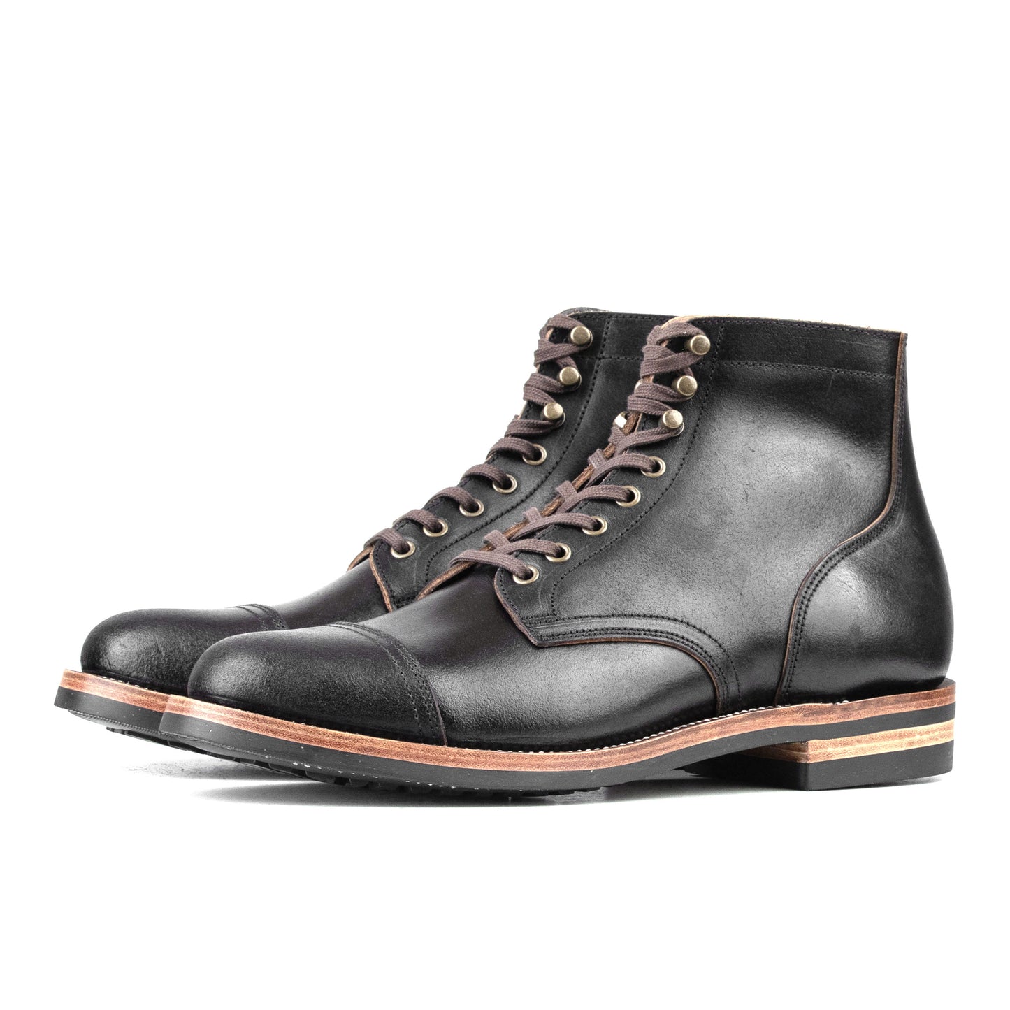 CapToe Service Boot -luosjiet®boots - Black Waxed Flesh