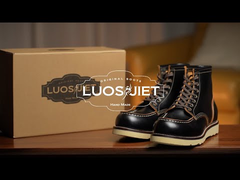 City MocToe Boot -luosjiet®boots - Black TeaCore OTA Cowhide City MocToe Boot -luosjiet®boots - Black TeaCore OTA Cowhide